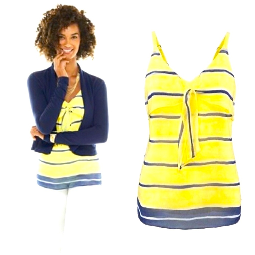 Cabi Style 5207 Yellow and blue knot cami size L